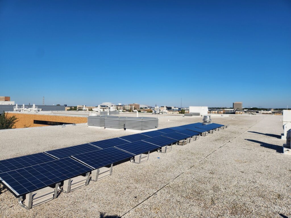 The lab's rooftop solar array