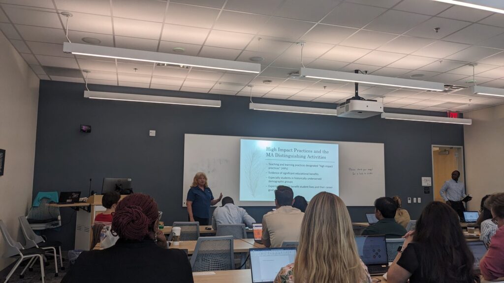 Faculty at a Sustainability High Impact Practices bootcamp, May 2024