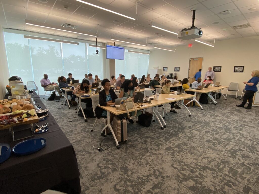 Faculty at a Sustainability High Impact Practices bootcamp, June 2024